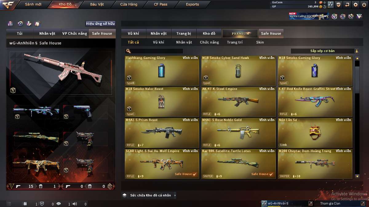 shop acc cf uy tin gia re